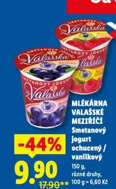Lidl Smetanový jogurt z valašska nabídka