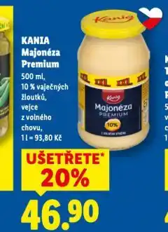 Lidl Kania majonéza nabídka