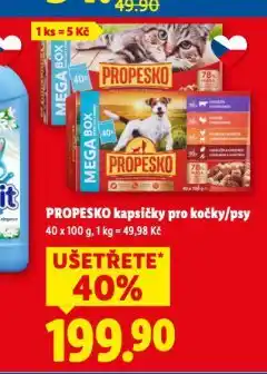 Lidl Propesko kapsičky pro kočky nabídka