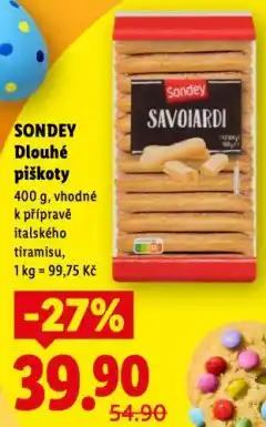 Lidl Dlouhé piškoty nabídka