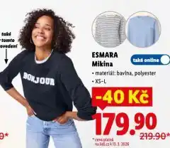 Lidl Mikina nabídka