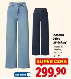 Lidl Esmara džíny nabídka