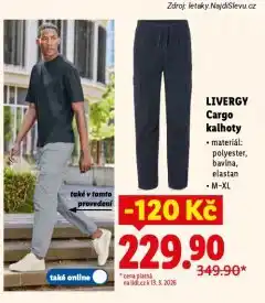 Lidl Cargo kalhoty nabídka