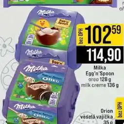 Jip Milka Egg'n'Spoon oreo 128 g milk creme 136 g nabídka
