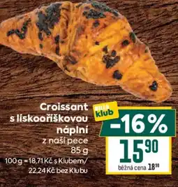 Billa Croissant s liskooříškovou náplní nabídka