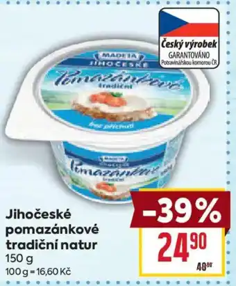 Billa Madeta Jihočeské pomazánkové tradiční natur nabídka