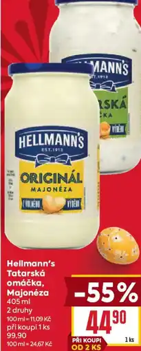 Billa Hellmann's Tatarská omáčka, Majonéza nabídka