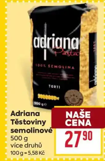 Billa Adriana Těstoviny semolinové nabídka