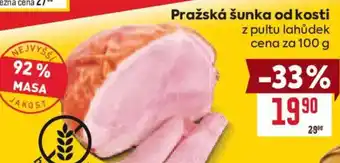 Billa Pražská šunka od kosti nabídka