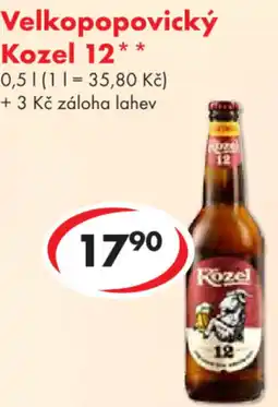CBA Velkopopovický Kozel 12 nabídka