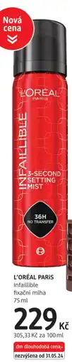 dm drogerie L'ORÉAL PARIS Infaillible fixační mlha nabídka