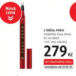 dm drogerie L'ORÉAL PARIS Infaillible Faux Brow fix na obočí nabídka
