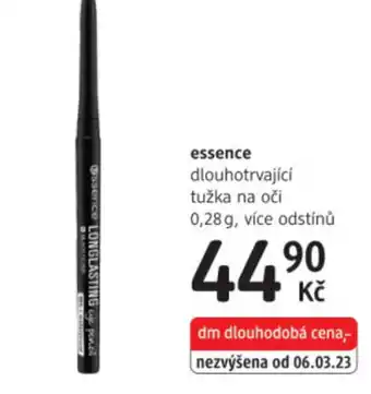 dm drogerie Essence dlouhotrvající tužka na oči nabídka