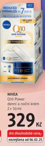 dm drogerie NIVEA Q10 Power denní a noční krém nabídka