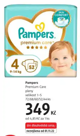 dm drogerie Pampers Premium Care pleny nabídka