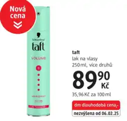 dm drogerie Taft lak na vlasy nabídka