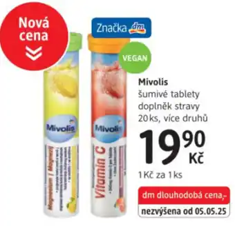 dm drogerie Mivolis šumivé tablety doplněk stravy nabídka