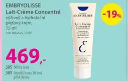 Hebe EMBRYOLISSE Lait-Crème Concentré výživný a hydratační pleťový krém nabídka