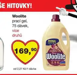 Barvy a laky drogerie Woolite prací gel, 75 dávek nabídka