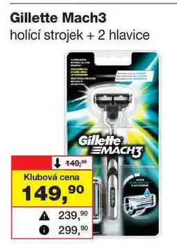 Barvy a laky drogerie Gillette Mach3 holící strojek + 2 hlavice nabídka