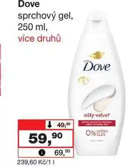 Barvy a laky drogerie Dove sprchový gel nabídka