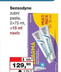 Barvy a laky drogerie Sensodyne navíc +15 ml pasta, 2x75 ml nabídka