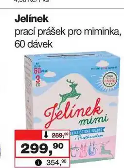 Barvy a laky drogerie Jelínek prací prášek pro miminka, 60 dávek nabídka
