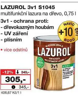 Barvy a laky drogerie LAZUROL 3v1 S1045 multifunkční lazura na dřevo nabídka