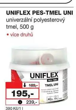 Barvy a laky drogerie UNIFLEX PES-TMEL UNI univerzální polyesterový tmel nabídka