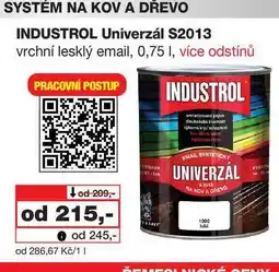 Barvy a laky drogerie INDUSTROL Univerzál S2013 vrchní lesklý email nabídka