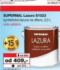 Barvy a laky drogerie SUPERMAL Lazura $1023 syntetická lazura na dřevo nabídka