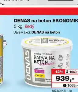 Barvy a laky drogerie DENAS DENAS na beton EKONOMIK 5 kg, šedý nabídka