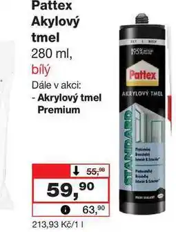 Barvy a laky drogerie Pattex Akylový tmel 280 ml, bílý nabídka