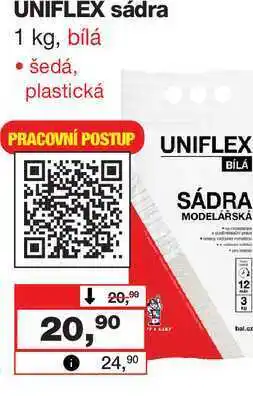Barvy a laky drogerie UNIFLEX sádra 1 kg, bílá nabídka