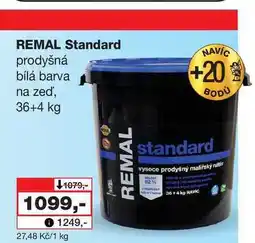 Barvy a laky drogerie REMAL Standard prodyšná bílá barva na zeď, 36+4 kg nabídka