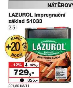 Barvy a laky drogerie LAZUROL Impregnační základ S1033 nabídka