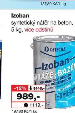 Barvy a laky drogerie Izoban syntetický nátěr na beton nabídka