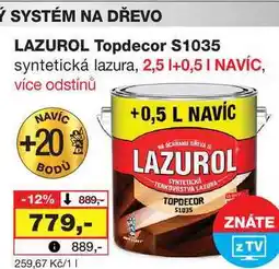 Barvy a laky drogerie LAZUROL Topdecor $1035 syntetická lazura nabídka