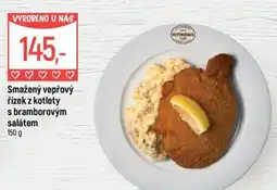 Globus Smažený vepřový řízek z kotlety s bramborovým salátem nabídka
