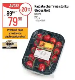 Globus Rajčata cherry na stonku Globus Gold balená nabídka
