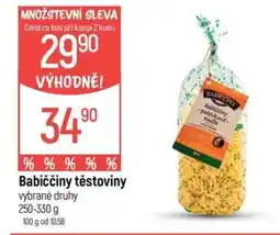 Globus Babiččiny těstoviny nabídka