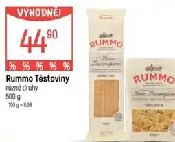 Globus Rummo Těstoviny nabídka