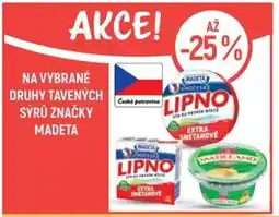 Globus Na vybrané druhy tavených sýrů značky Madeta nabídka