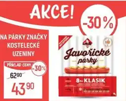 Globus Na párky značky kostelecké uzeniny nabídka