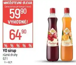 Globus YO sirup nabídka