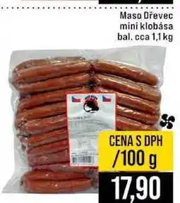 Jip Maso Dřevec mini klobása bal cca 1,1 kg 100g nabídka