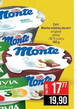 Jip Zott Monte mléčný dezert original white -30% cukru nabídka
