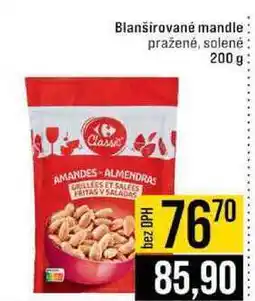 Jip Blanširované mandle pražené, solené nabídka