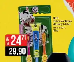 Jip Soft zubní kartáček dětský 3-6 let extra soft 3 ks nabídka