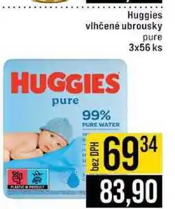 Jip Huggies vlhčené ubrousky pure 3x56 ks nabídka